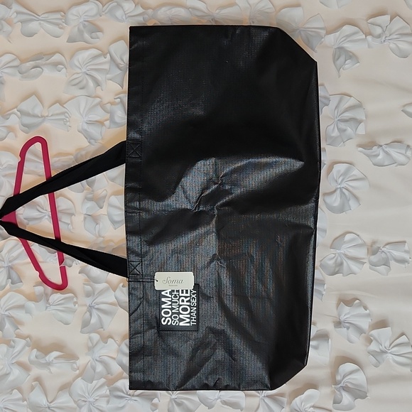 NWT, Soma Black, Silver Tote, Large, Light Weight, Travel - Picture 2 of 9